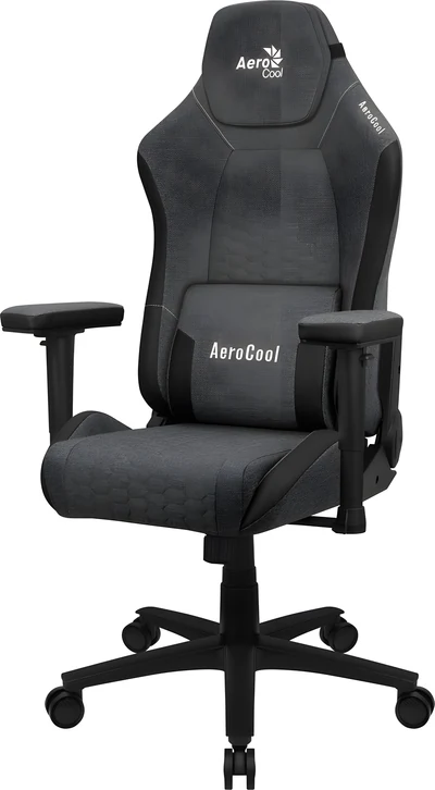 Fotel gamingowy AeroCool Crown AeroWeave, czarny - ergonomiczne siedzisko dla graczy