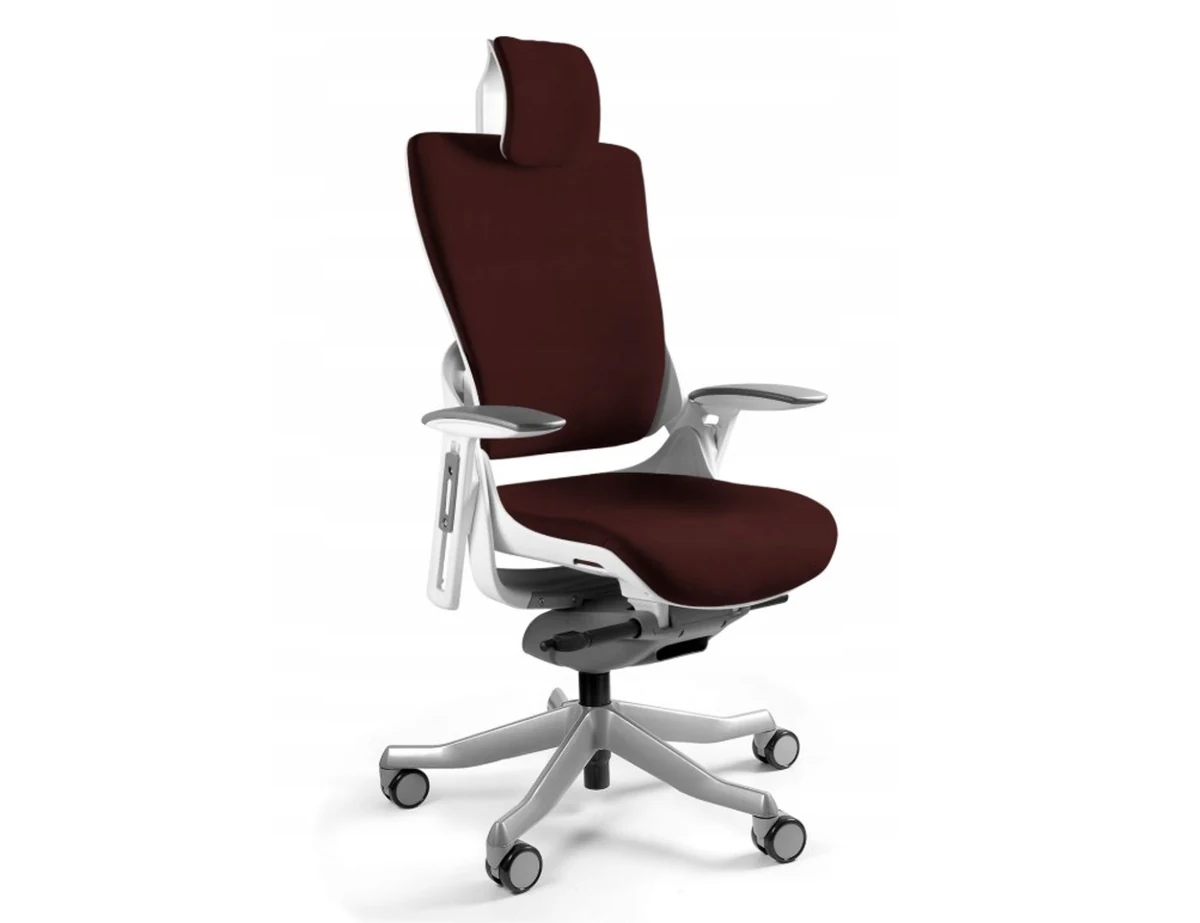 Fotel biurowy Wau 2 BL406 tkanina cocoa/biały