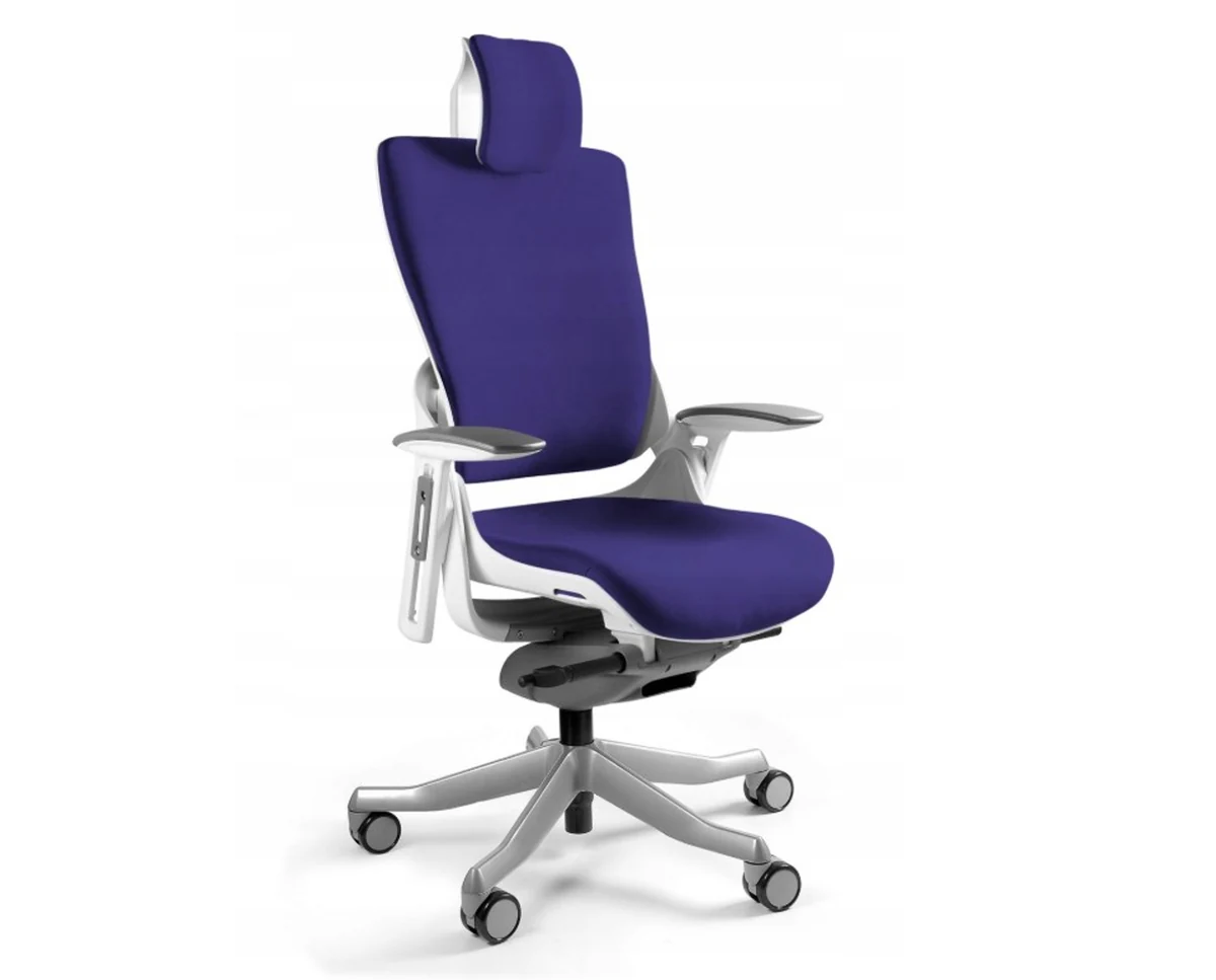 Fotel biurowy Wau 2 BL412 tkanina navyblue/biały