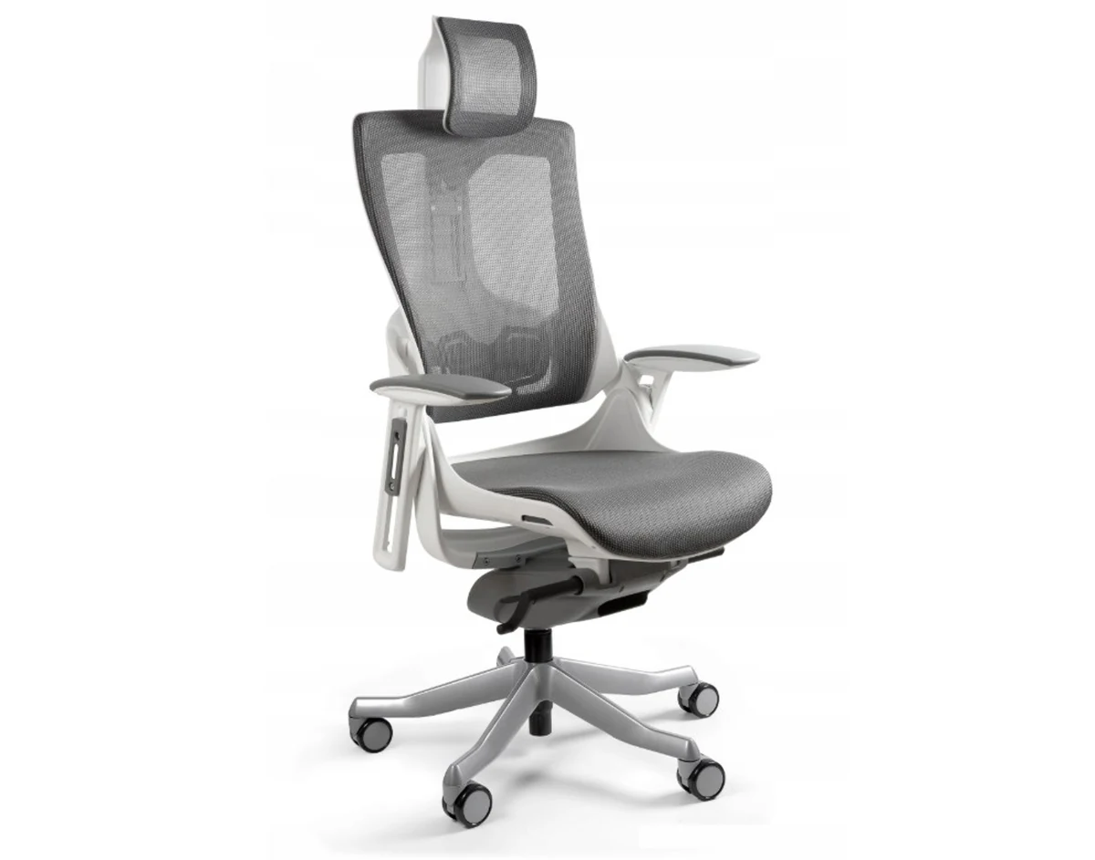 Fotel biurowy Wau 2 NW41 siatka charcoal/biały