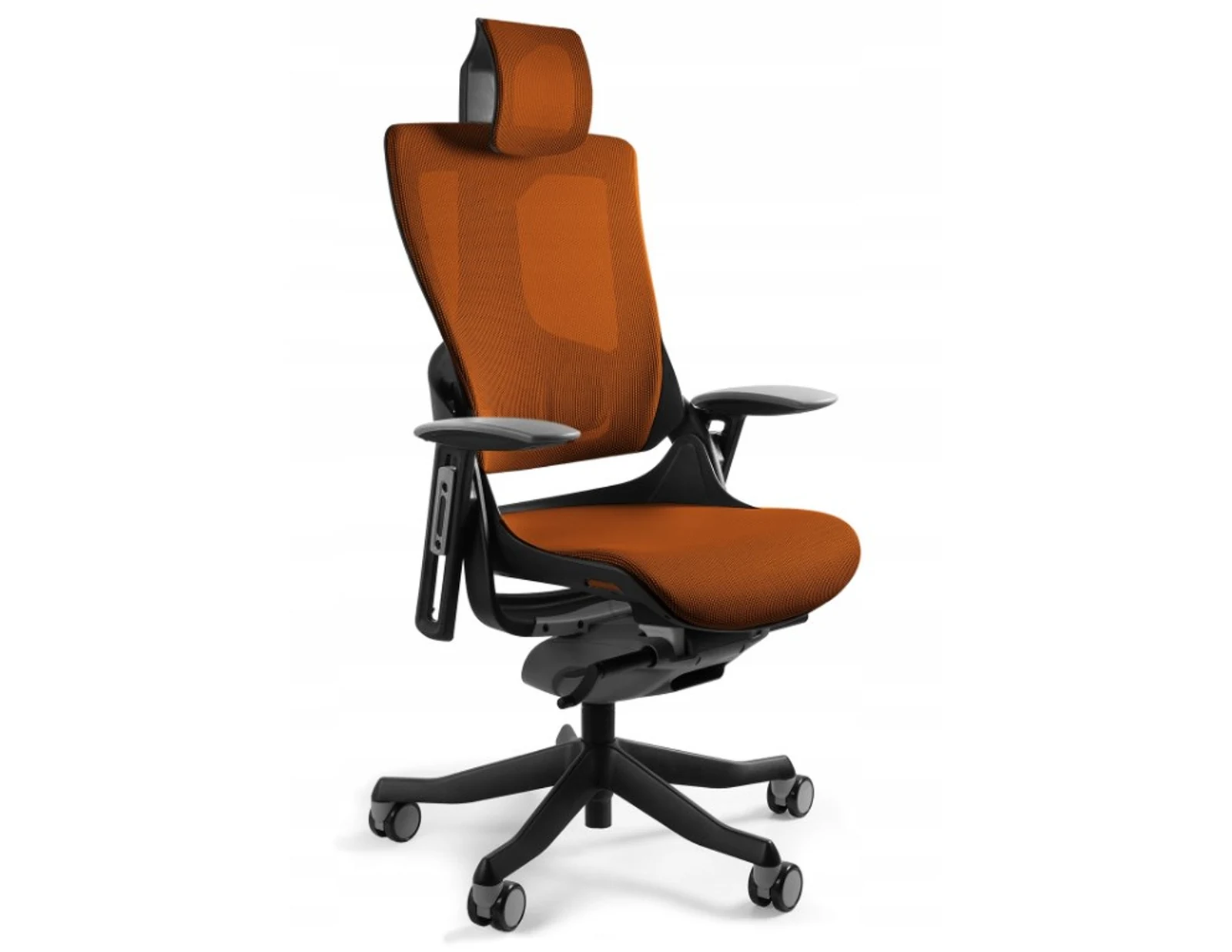 Fotel biurowy Wau 2 NW45 siatka mandarin/czarny — zdjęcie 1 z 5