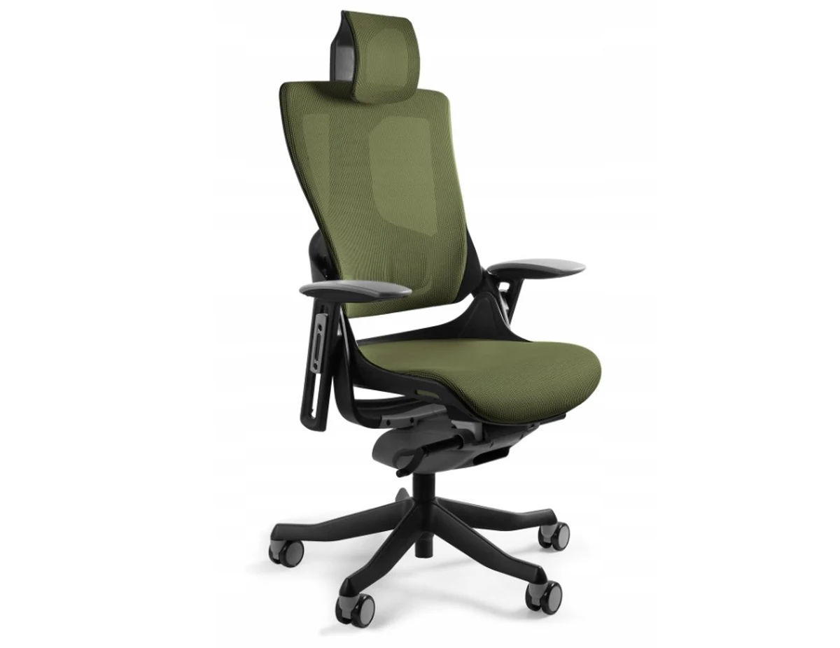 Fotel biurowy Wau 2 NW46 siatka olive/czarny