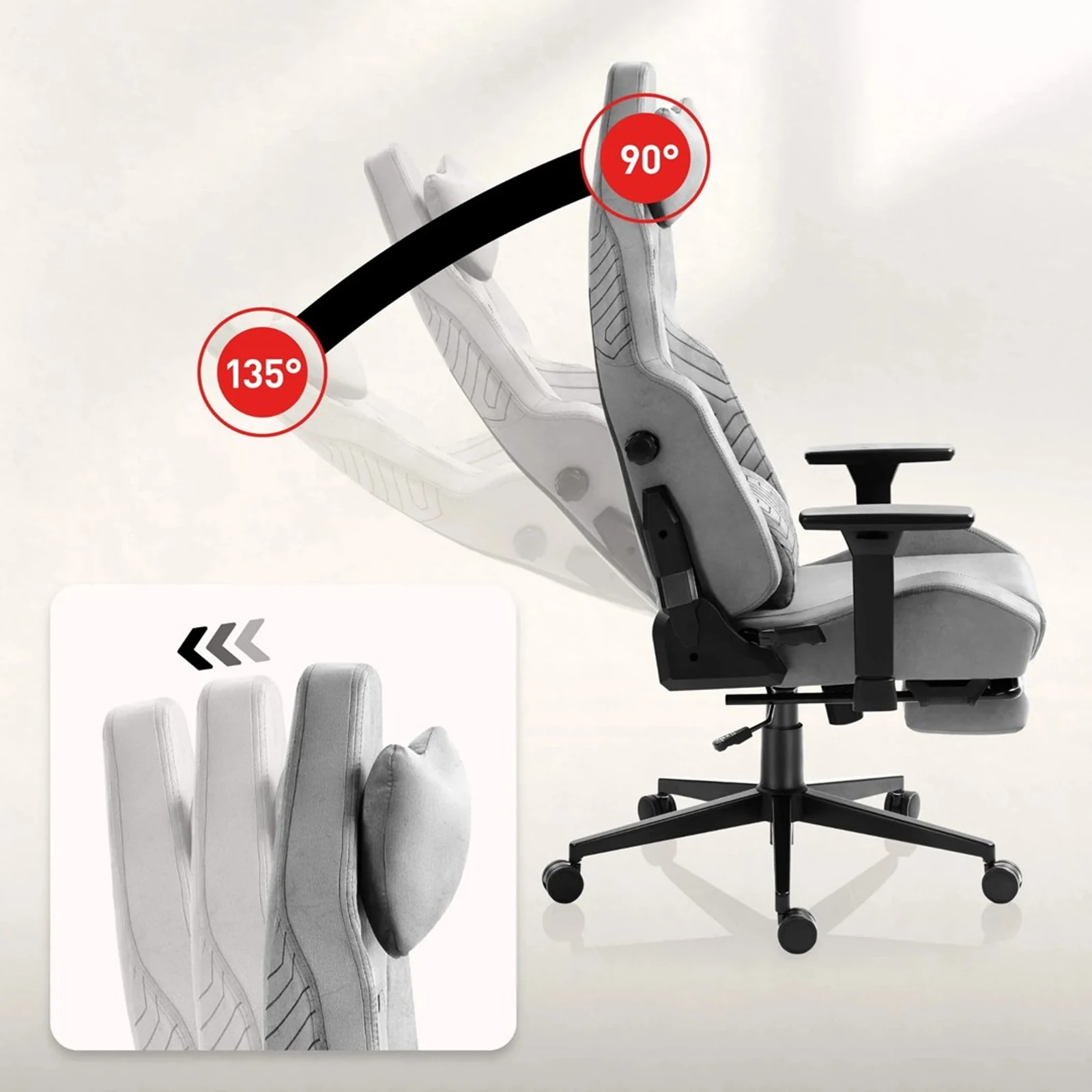 Fotel gamingowy Huzaro Force 8.1 Szary — zdjęcie 1 z 8