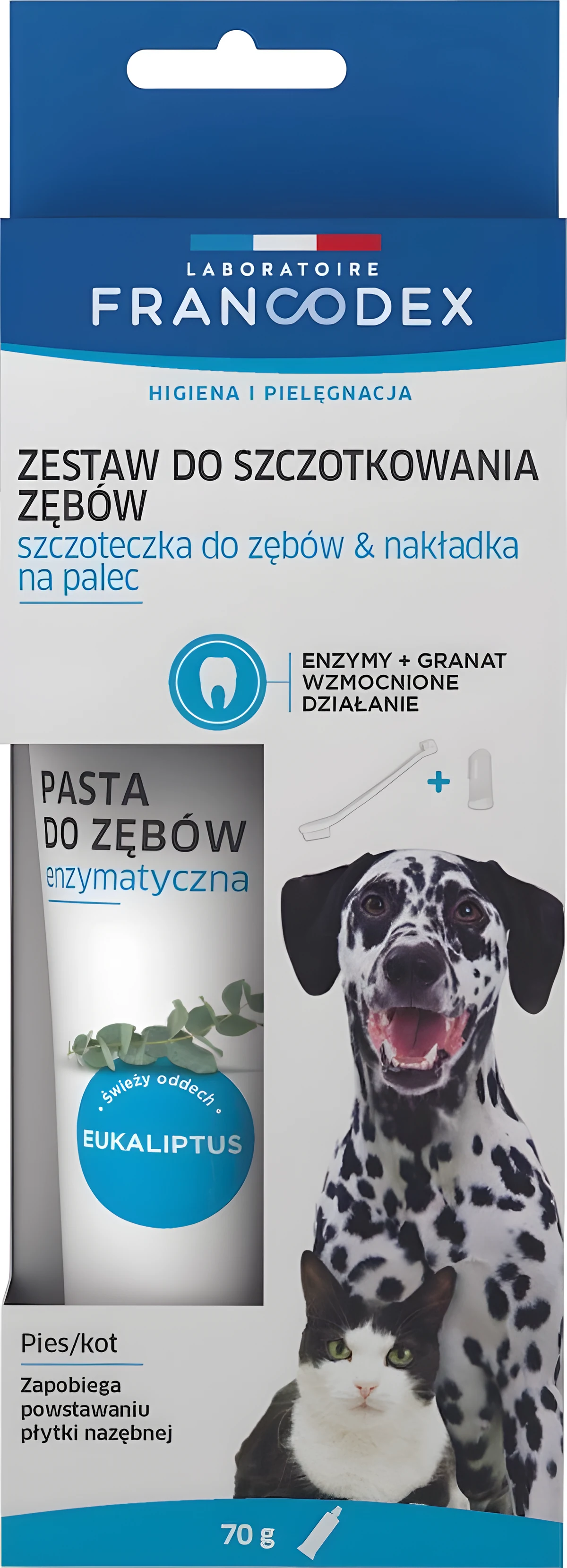 Zestaw do higieny jamy ustnej dla psów i kotów - Francodex