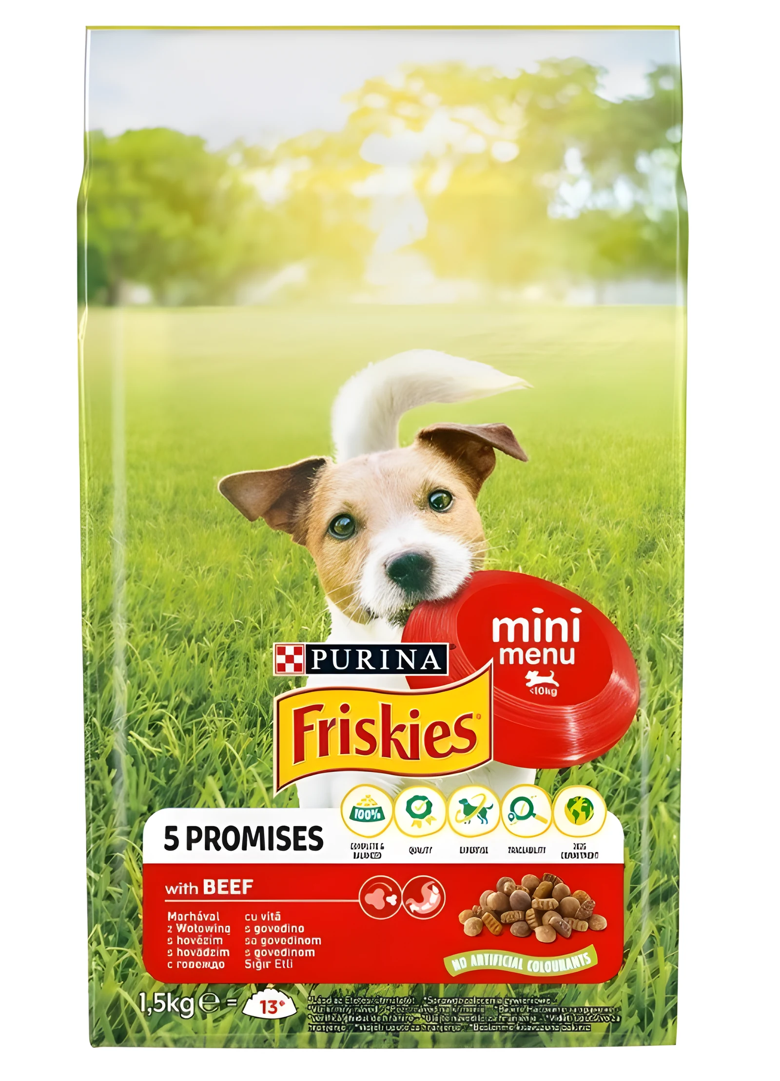 FRISKIES Mini Menu Wołowina z warzywami 1,5 kg