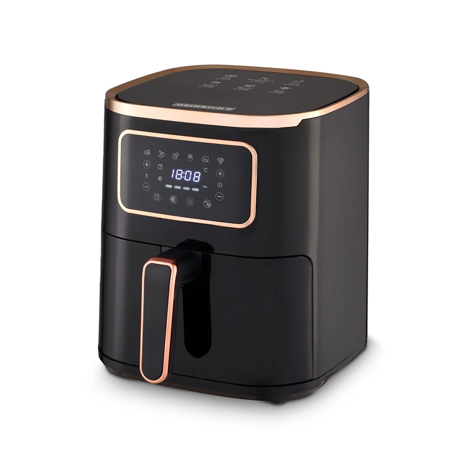 Frytkownica beztłuszcz HEINRICH'S HFR 8216 Czarna, 1450W, 5L, 6 programów — zdjęcie 1 z 4