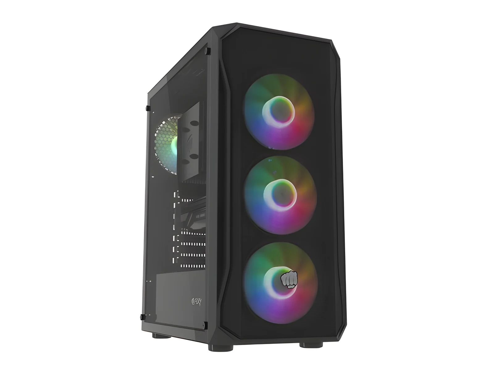 Obudowa komputerowa Fury Shobo SH4F RGB Midi Tower z oknem, czarna — zdjęcie 1 z 8