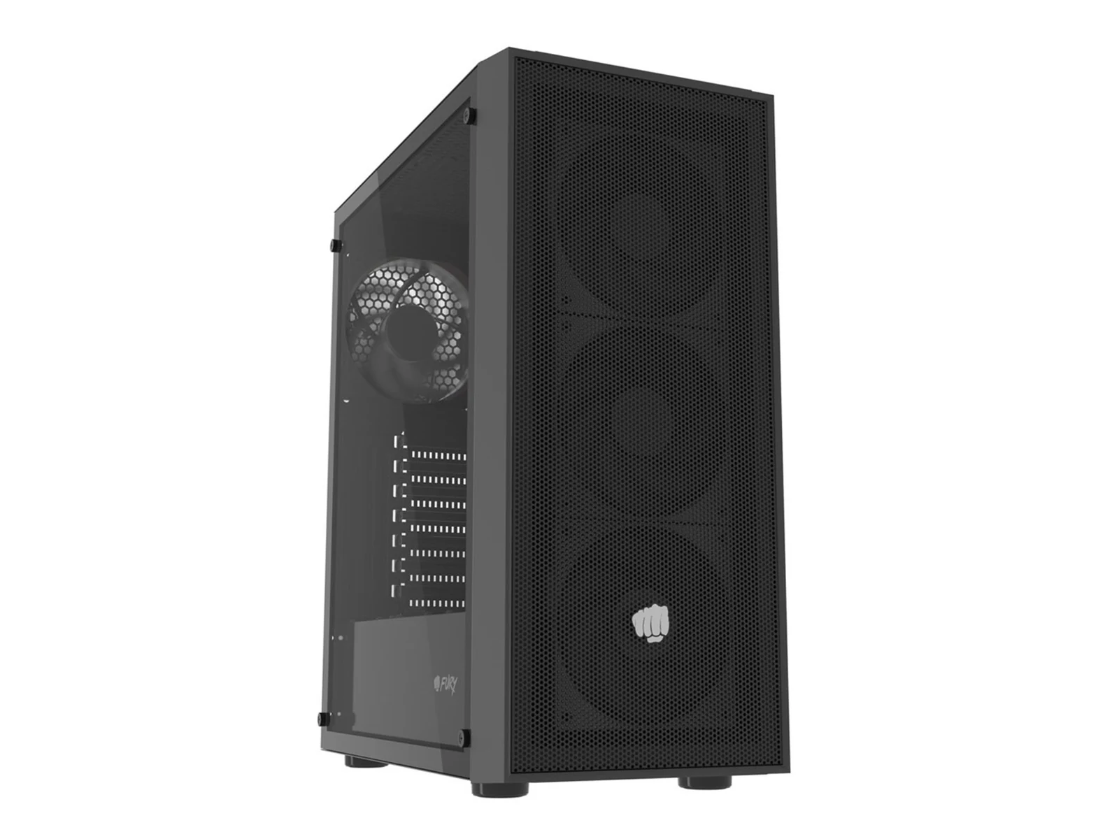 Obudowa komputerowa Fury Shobo SH8F Midi Tower z oknem, czarna — zdjęcie 1 z 8