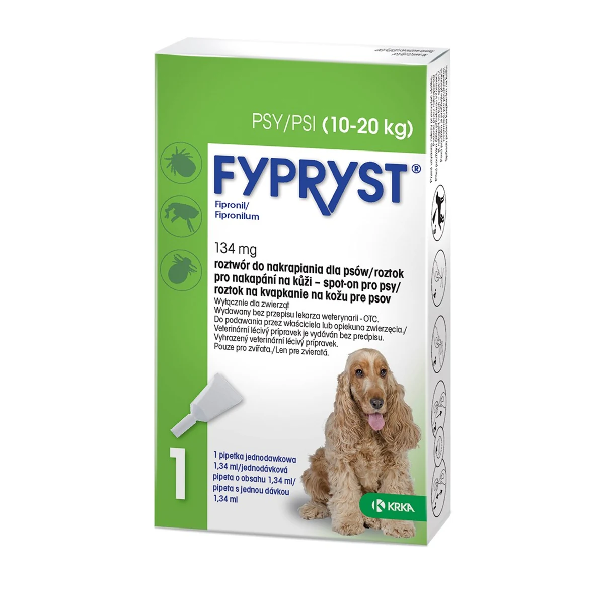 Fypryst 134 mg dla psa 10-20 kg, 1 pipeta