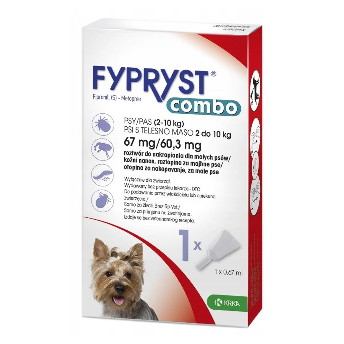 Fypryst Combo - Krople Spot-On dla psa (67/60,3 mg) - 1 pipeta