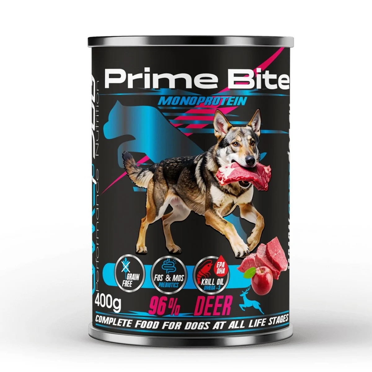 GAME DOG Prime Bite jeleń, jabłko 400g