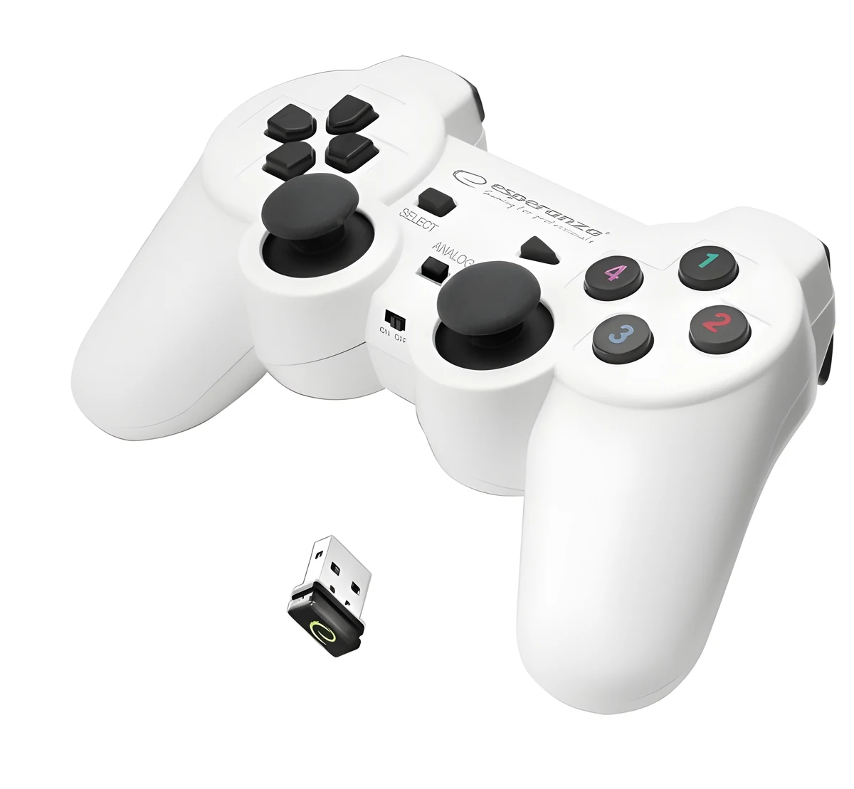 Gamepad bezprzewodowy Esperanza GLADIATOR EGG108W (Biały)
