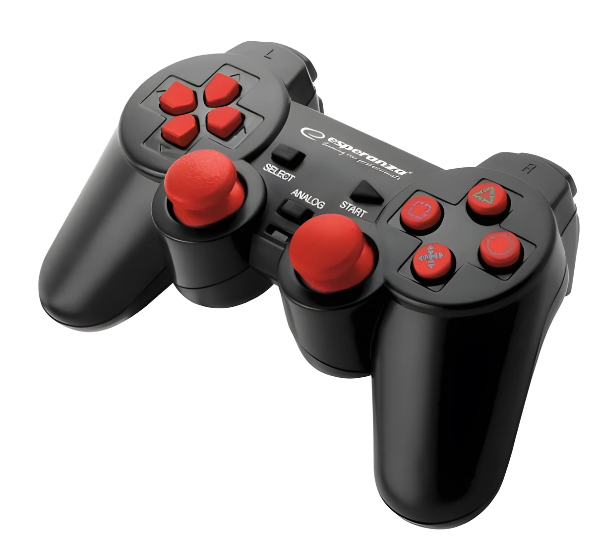 Gamepad Esperanza EGG106R - Czerwony, Wibracje