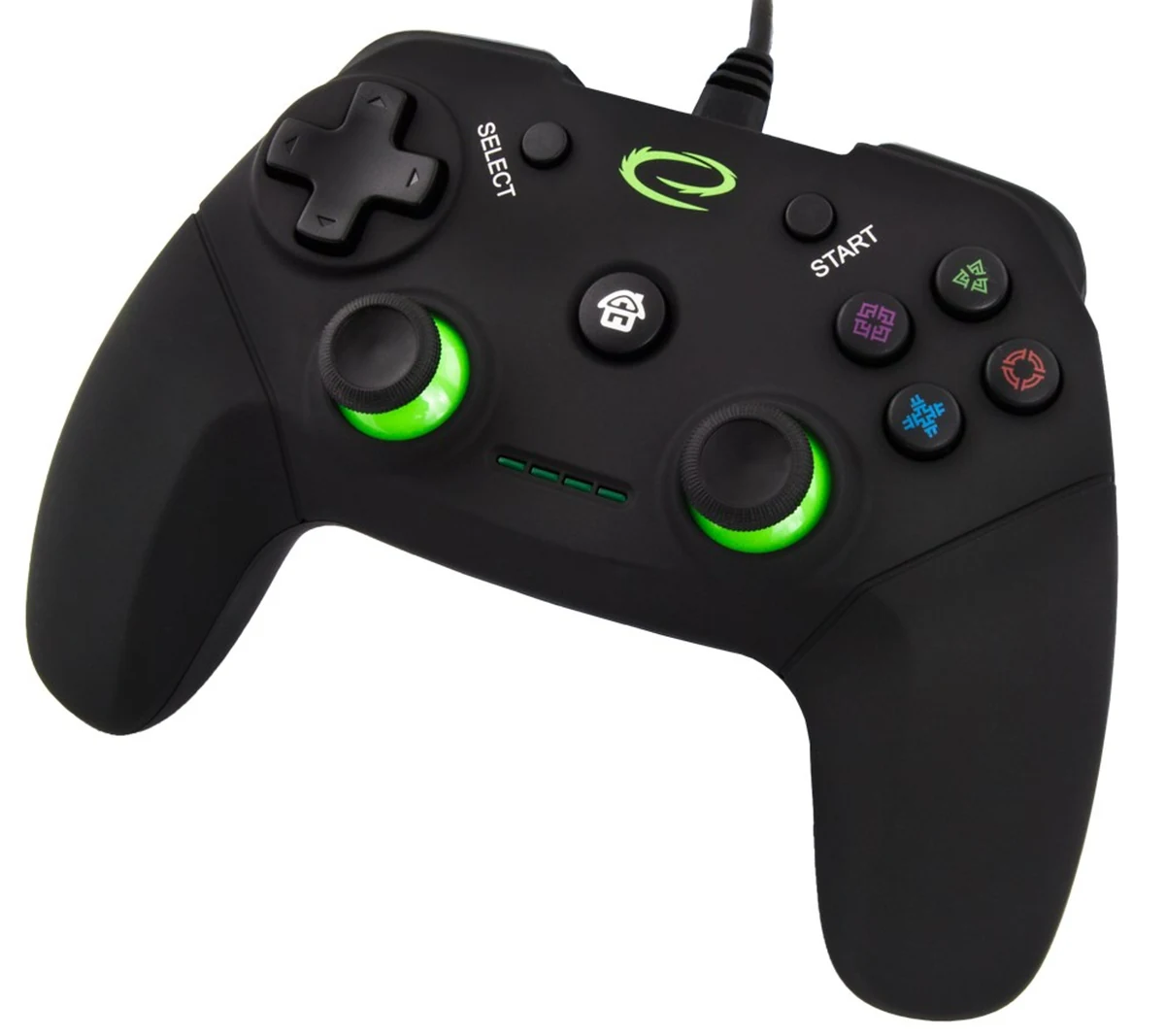 Gamepad Esperanza Vanquisher (PC, PS3; czarny, zielony)