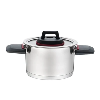 Garnek MR-3530-18 2,3L Składany uchwyt Czarny/Czerwony