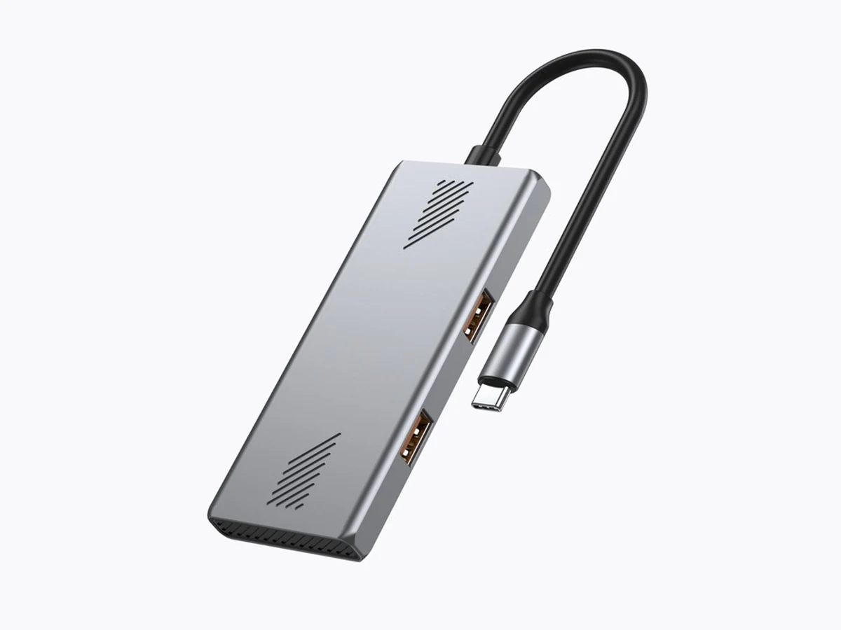 GEMBIRD 4-PORTOWY HUB USB 3.2 SZARY