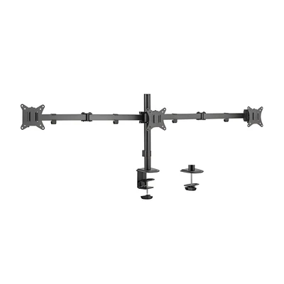 Uchwyt biurkowy Gembird na 3 monitory (17-27 cali), rozstaw 100x100 mm