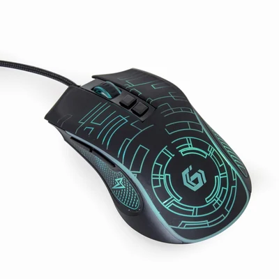 Mysz gamingowa Gembird z podświetleniem RGB, USB, czarna