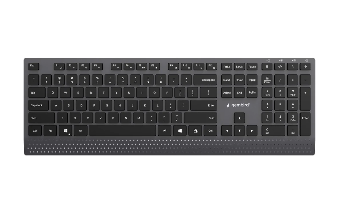 GEMBIRD KLAWIATURA SLIM PRZEWODOWA MULTIMEDIALNA CZARNA, USB-C, UKŁAD US