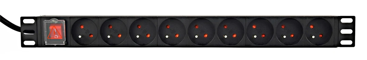 GEMBIRD LISTWA ZASILAJĄCA RACK 9 GNIAZD, 1U, 16A