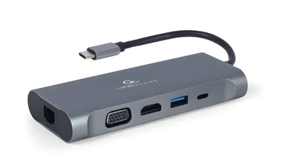 Adapter wielofunkcyjny USB-C 7w1, szary