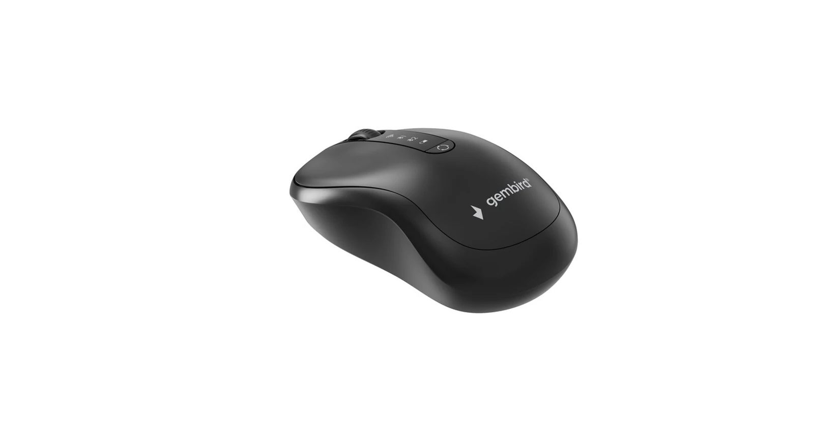 GEMBIRD MYSZ BEZPRZEWODOWA DUAL MODE (2.4G + BT) 1600 DPI, 4 PRZYCISKI, KOLOR CZARNY — zdjęcie 1 z 8