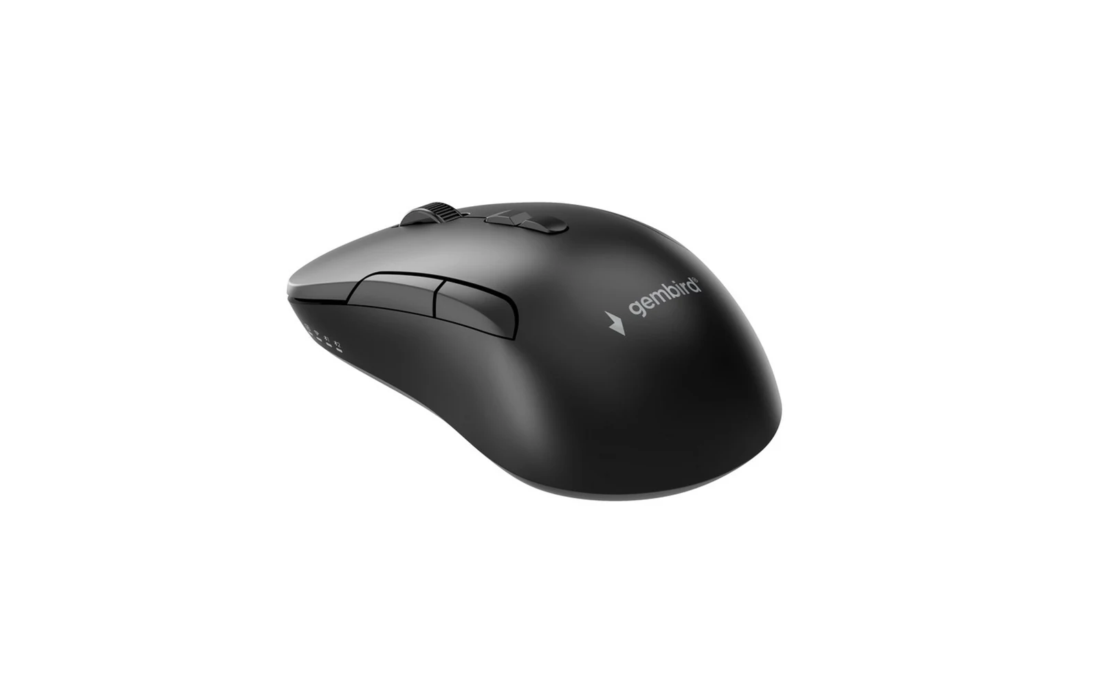 GEMBIRD MYSZ BEZPRZEWODOWA DUAL MODE (2.4G + BT) 1600 DPI, 7 PRZYCISKÓW, KOLOR CZARNY — zdjęcie 1 z 8