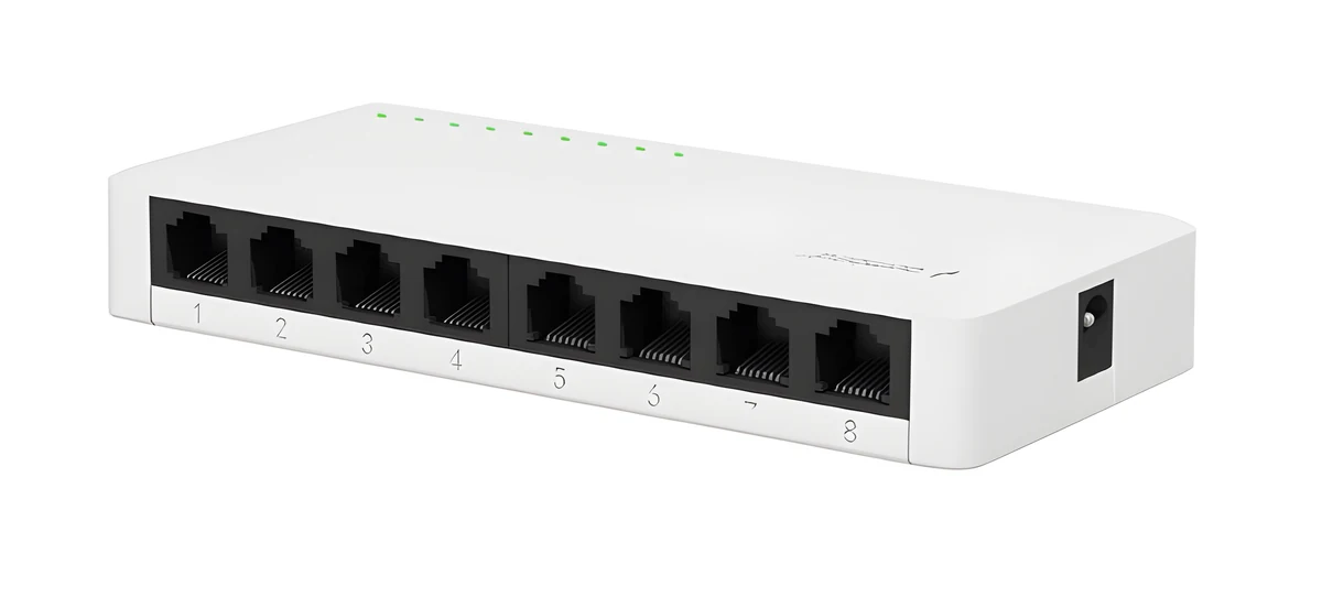 GEMBIRD SWITCH DESKTOP GIGABIT LAN 8X 10/100/1000MBPS BIAŁY
