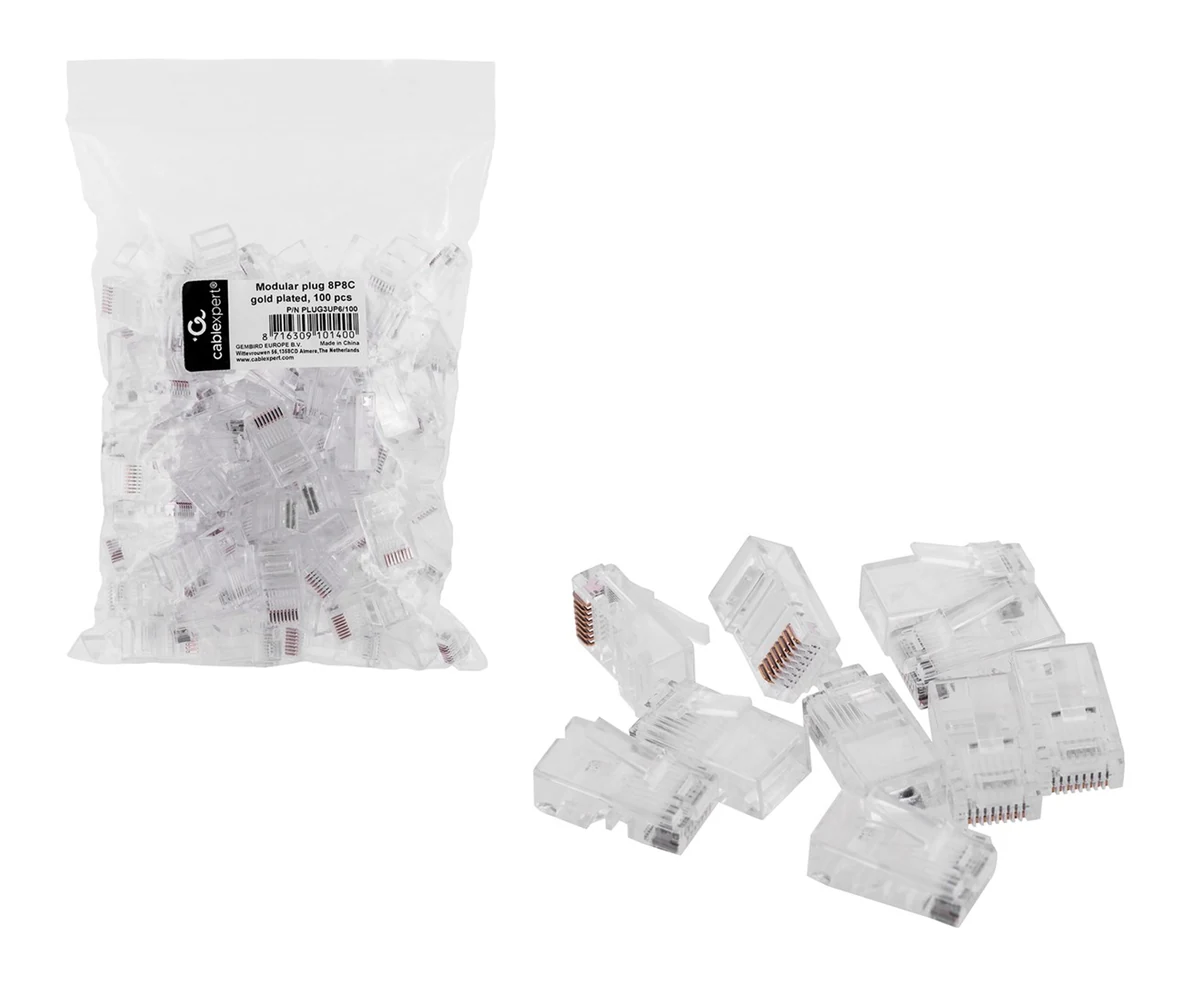 GEMBIRD WTYK RJ45 KAT. 5E, UTP, 8P8C, 100 szt.