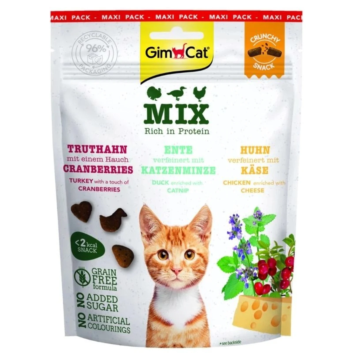 GimCat Crunchy Snacks Mix rich in protein 140g