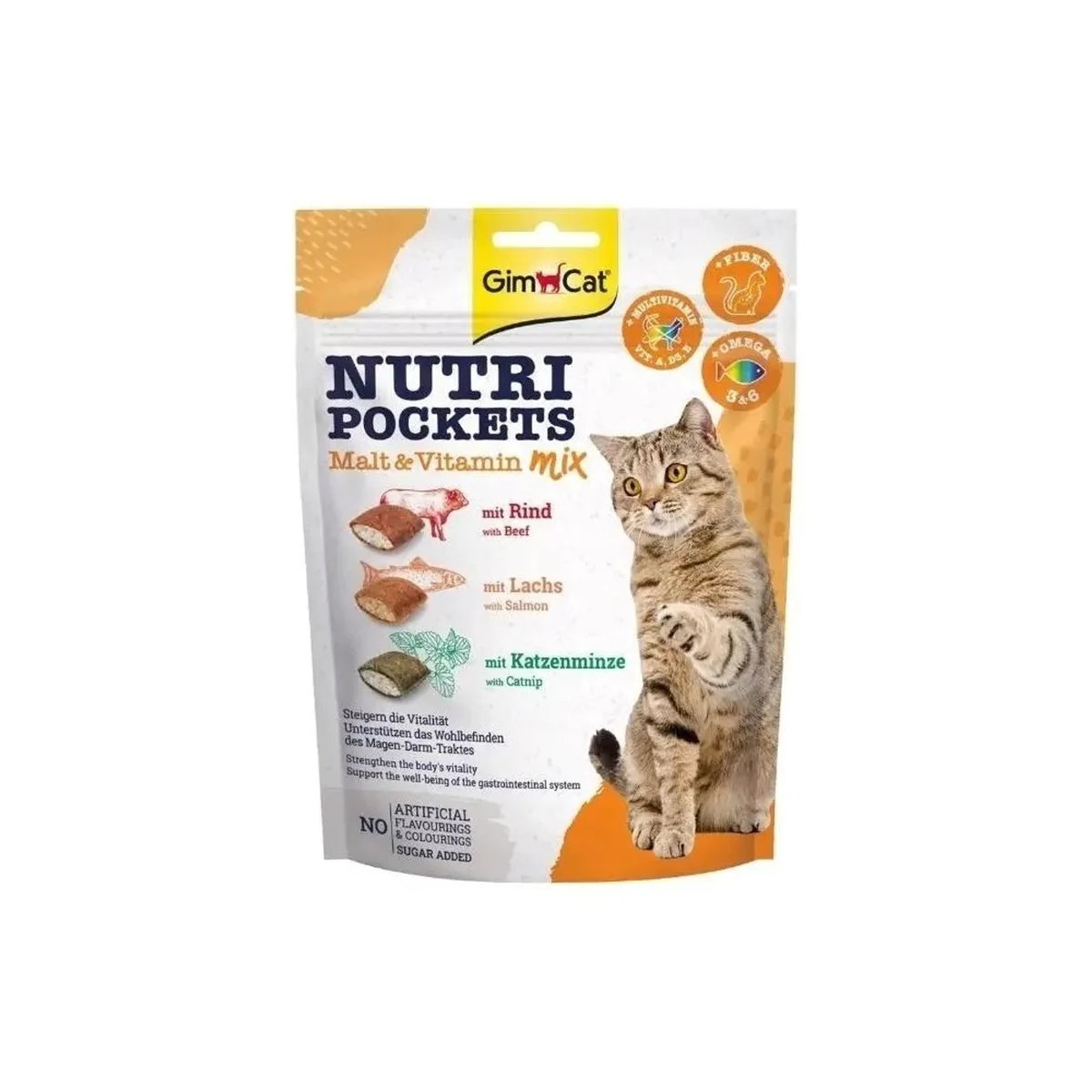 GimCat Nutri Pockets Malt & Vitamin mix 150g