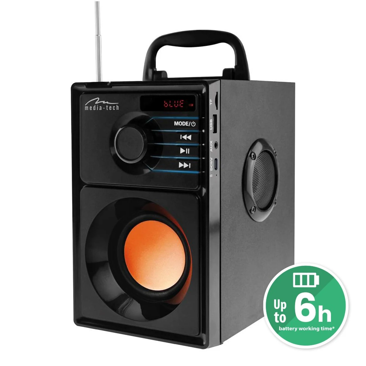 Głośnik Media tech MT3145 V2 - Przenośny, Czarny