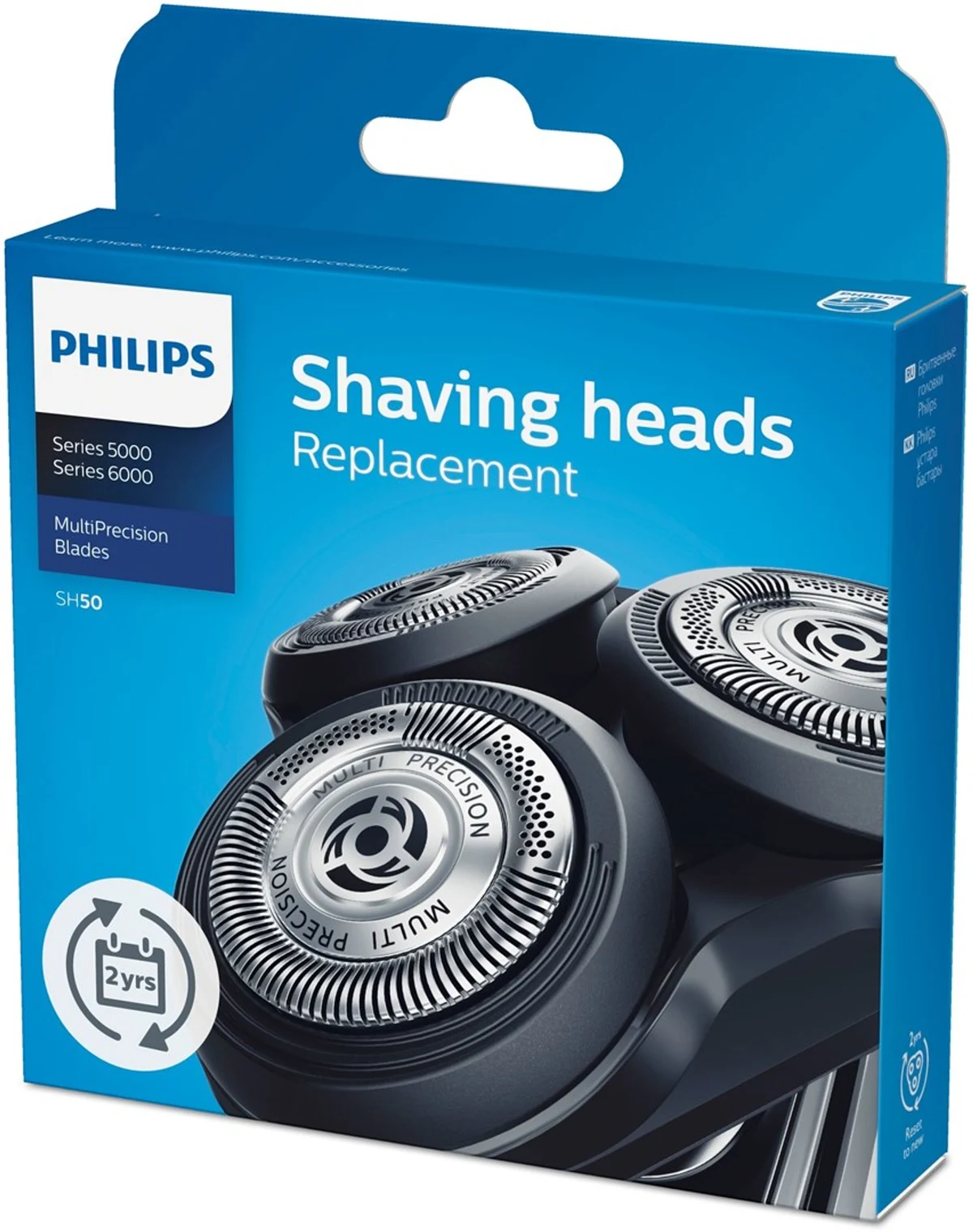 Ostrza do golarek Philips SH50/50 - zestaw 3 sztuki, chromowe, kompatybilne z serią S5xxx