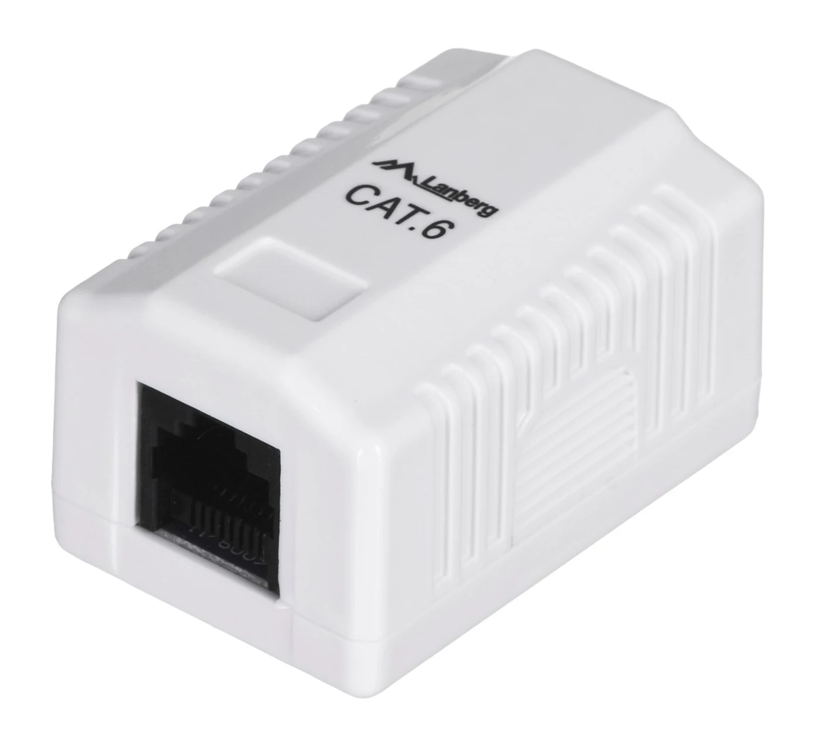 Gniazdo natynkowe Lanberg OU6-0001-W, 1 port RJ45, białe — zdjęcie 1 z 6