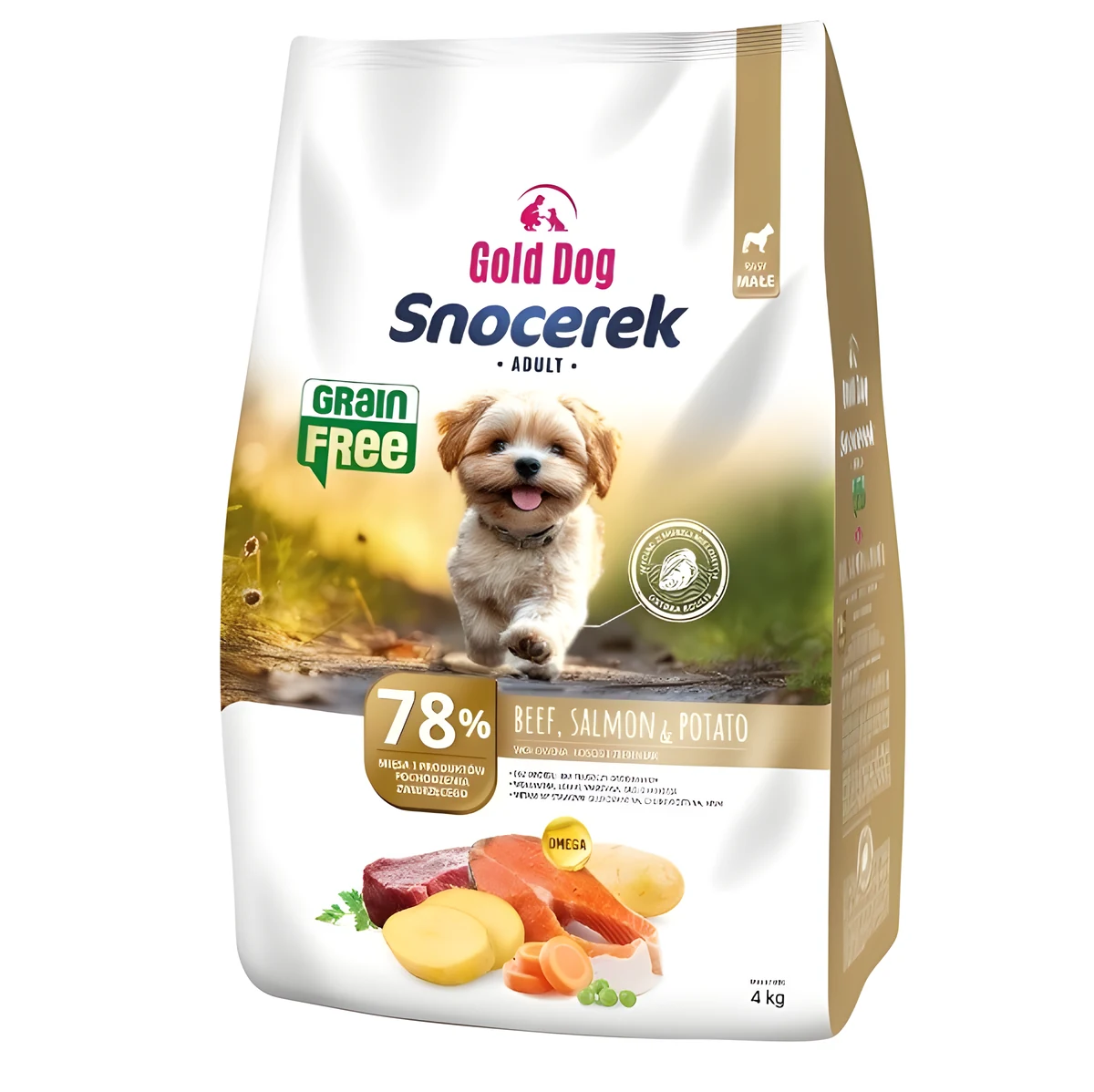 Gold Dog Snocerek GRAIN FREE Beef & Salmon 4kg