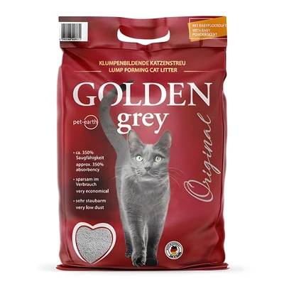 Żwirek dla kota Golden Grey Bentonitowy 7kg