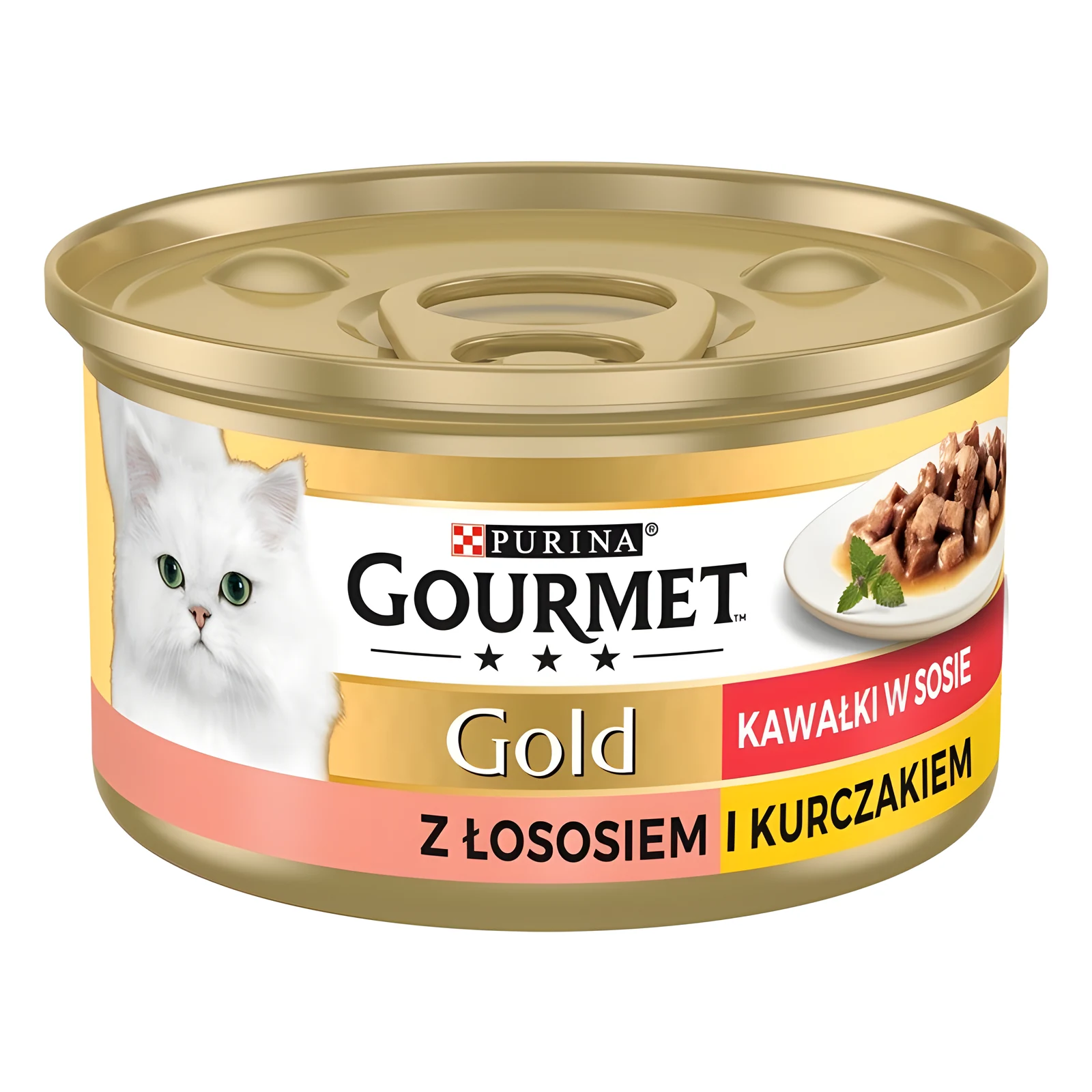 GOURMET GOLD Łosoś i kurczak - puszka 85 g — zdjęcie 1 z 8