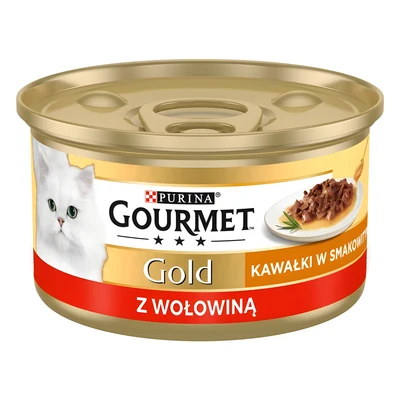 Mokra karma dla kota Gourmet Gold z wołowiną - 85 g