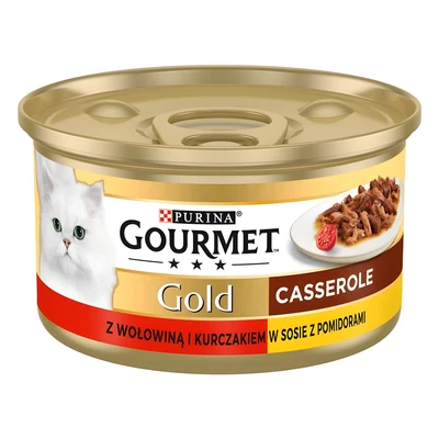 Mokra karma dla kota Gourmet Gold Wołowina z kurczakiem 85g