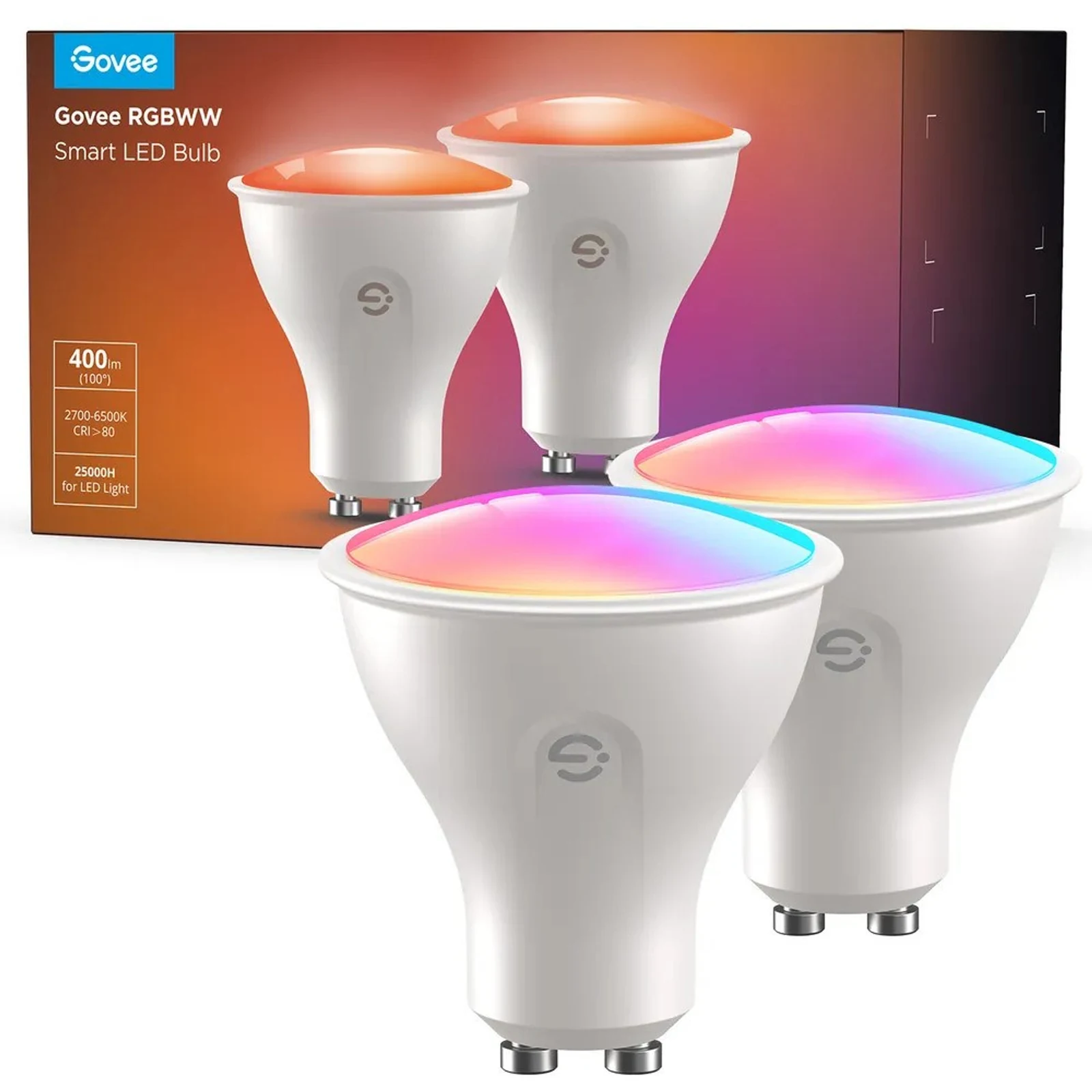 Govee inteligentna żarówka RGBWW z Wi-Fi, Bluetooth 2-pack HD600D — zdjęcie 1 z 3