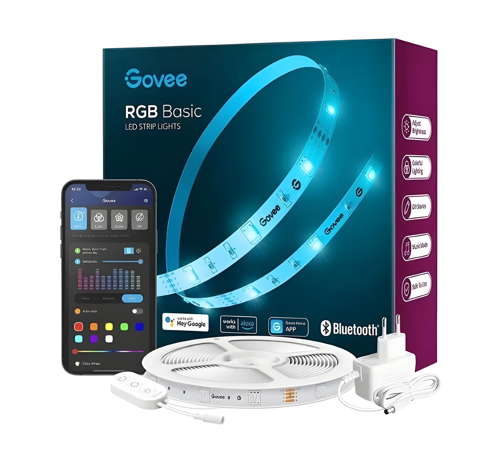 Govee Taśma LED Basic 5m, RGB, Wi-Fi H615A3A1