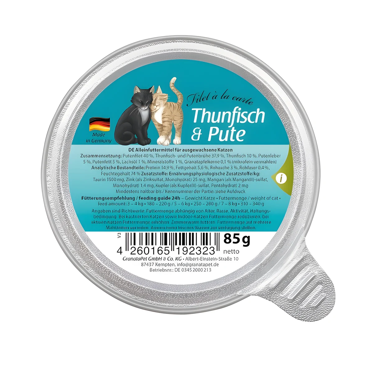 GranataPet Filet a la carte tuńczyk z indykiem 85g
