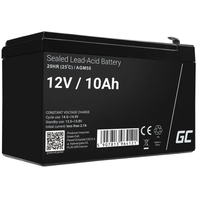GREEN CELL AGM50 12V 10AH Akumulator źniowy AGM