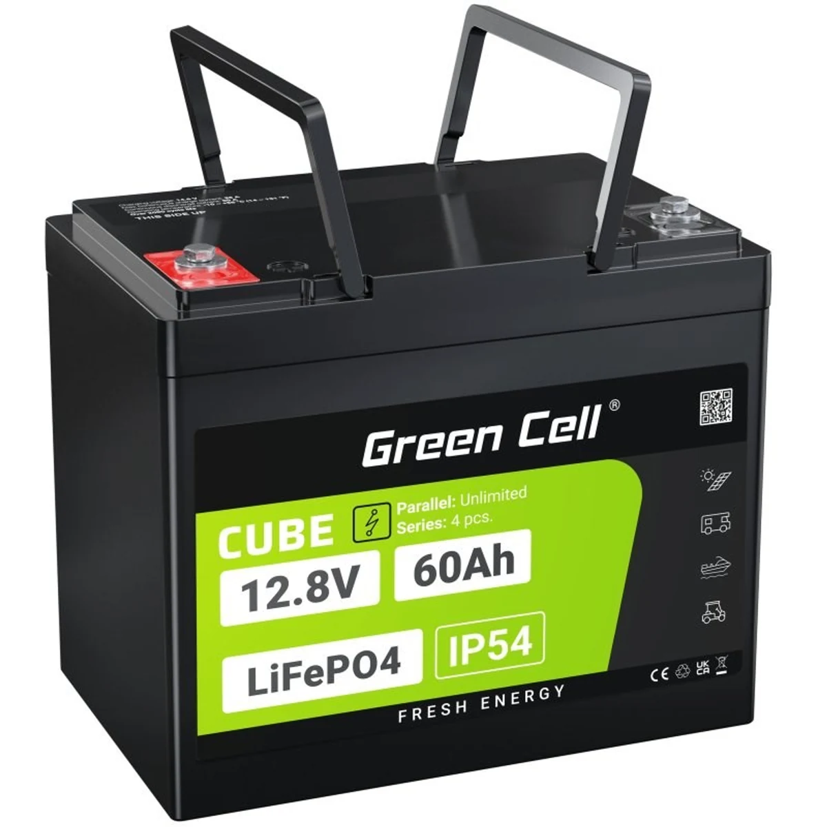 Akumulator GREEN CELL LFP Cube 60Ah 12V 768Wh