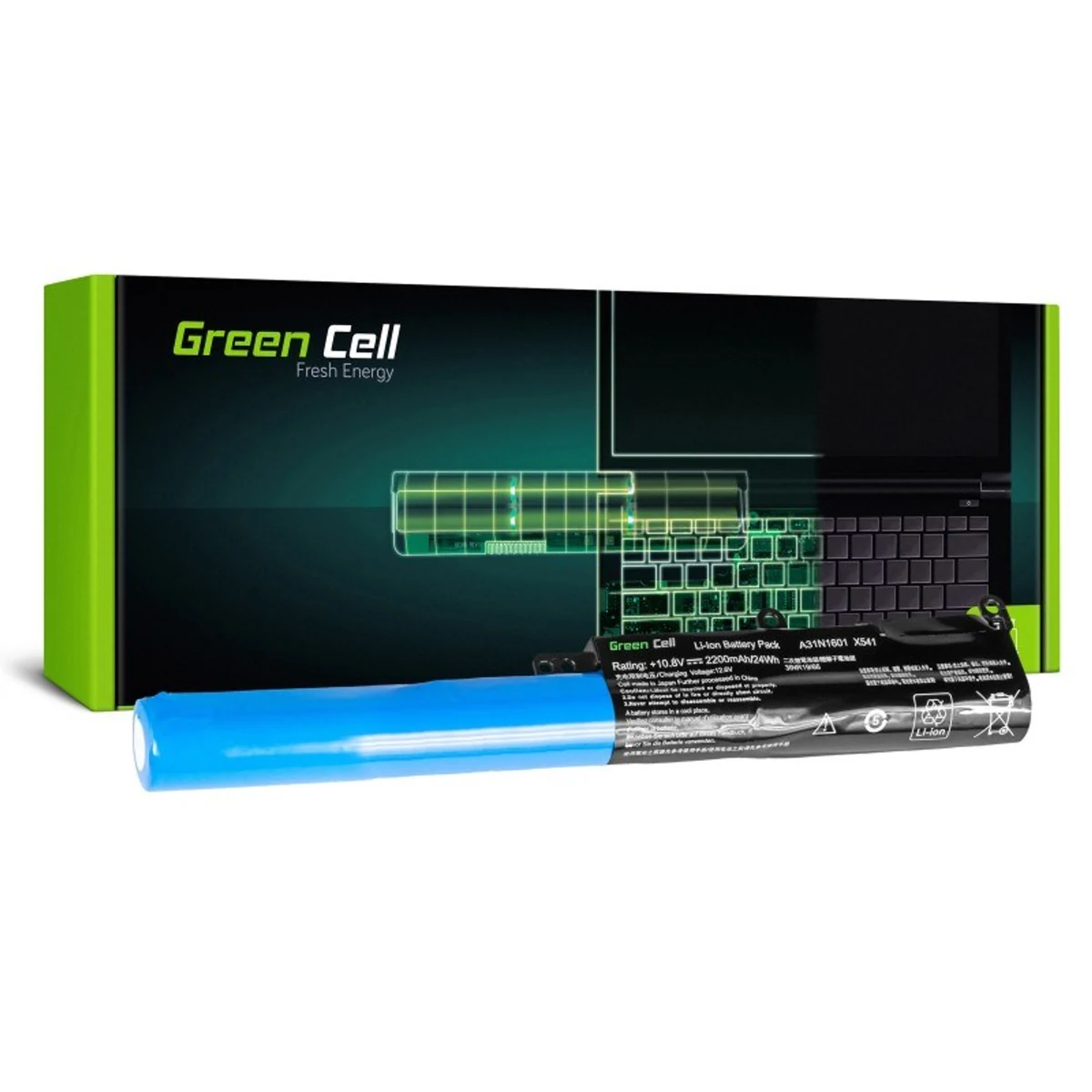 Bateria AS94 do ASUS A31N1601 | 2200 mAh | 10.8V | Green Cell