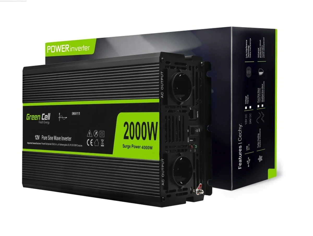 GREEN CELL PRZETWORNICA INV11 12V-230V 2000W/4000W