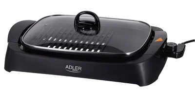 Grill elektryczny ADLER AD 6610 czarny z ruszt i patelnia