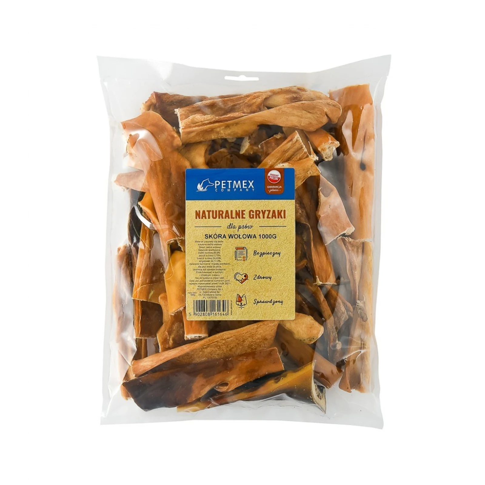 Gryzak dla psa PETMEX Skóra wołowa 15 cm, 1000 g
