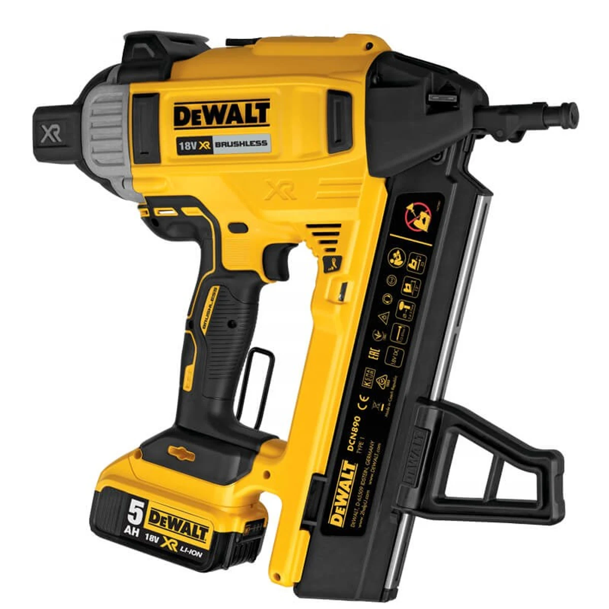 Gwoździarka DEWALT DCN890P2-QW 18V Czarna, Żółta