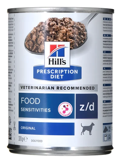 Hill's PD Canine z/d - Mokra karma dla psów z wrażliwością pokarmową, 370 g